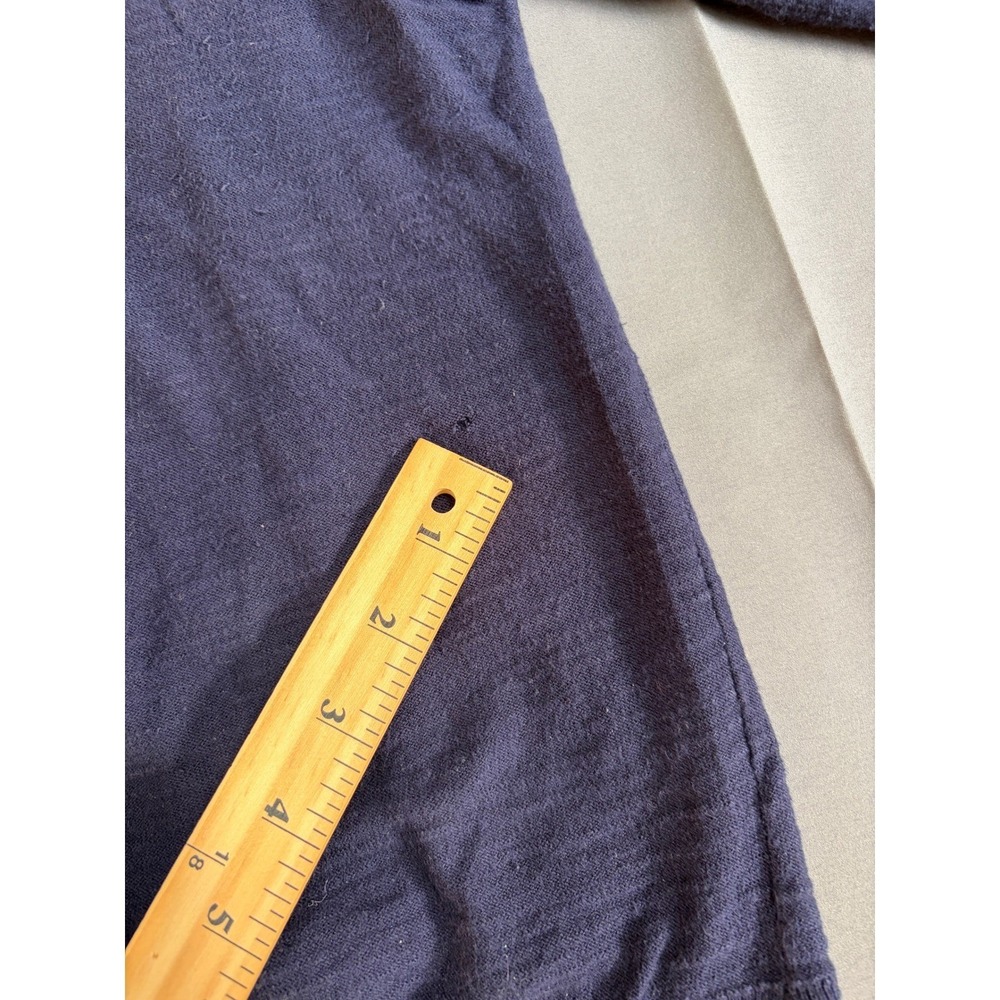 Loft Womens Navy Blue 100% Cotton Button Front Cardigan Sweater 3/4 Sleeve, M - Picture 11 of 14